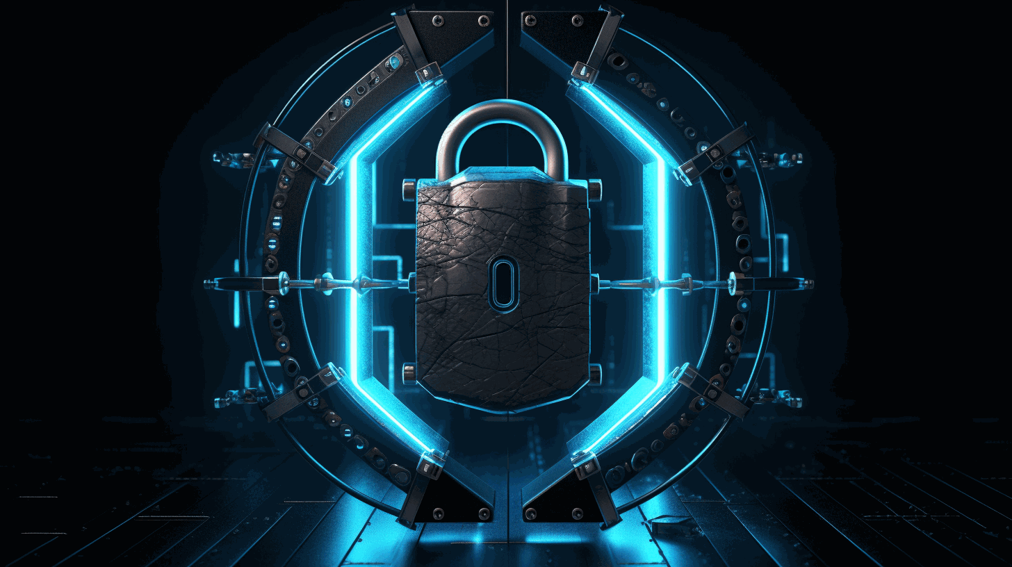 A locked shield protecting sensitive information from unauthorized access.