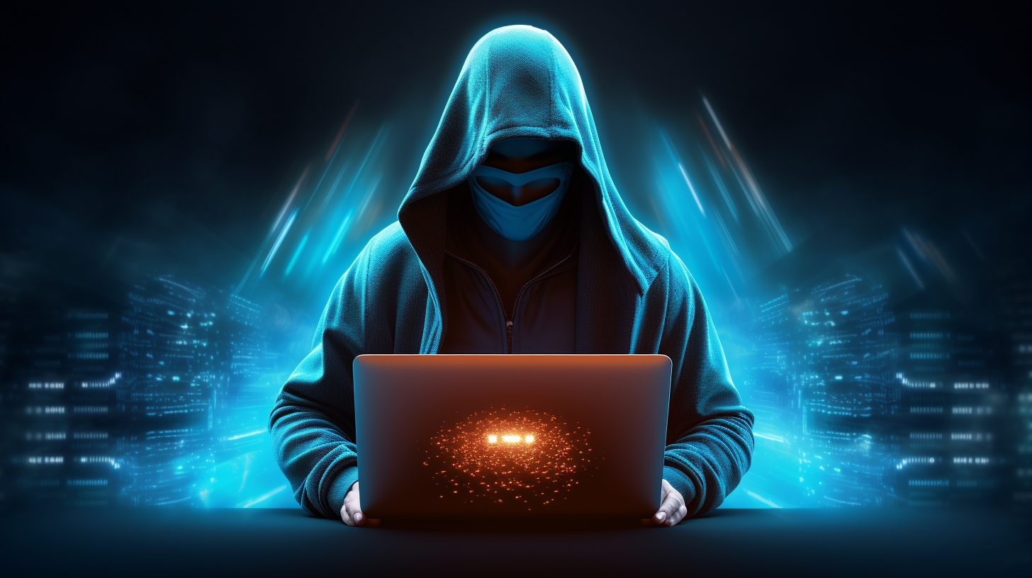 An image depicting a hacker with a superhero cape, symbolizing the empowerment gained through TryHackMe's cybersecurity training.