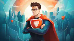 An image illustrating NextDNS and AdGuard as shield-wielding superheroes protecting users from ads and cyber threats.
